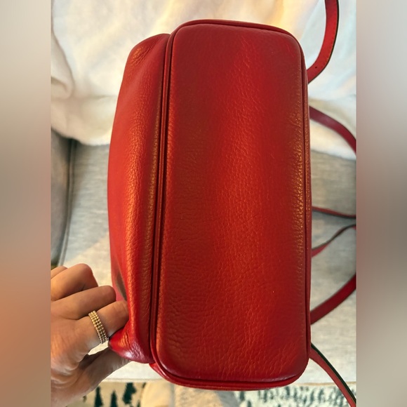 Michael Kors Red Leather Medium Alley Backpack EUC - Picture 10 of 16